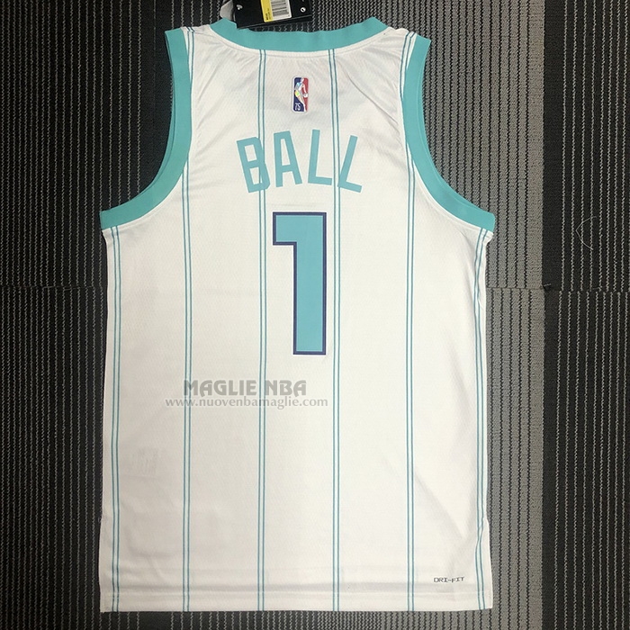 Maglia
 LaMelo Ball NO 1 Charlotte Hornets Association 2022-23 Bianco
